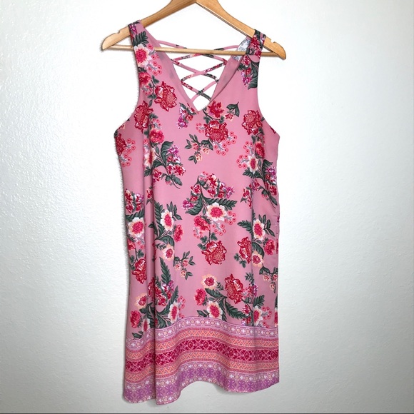 Pink Rose Dresses & Skirts - Pink Rose Vintage Women's Pink Floral Dress